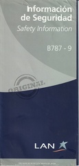 » Safety Card | Boeing 787-9 Dreamliner | LAN Airlines (Chile)