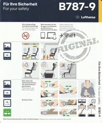» Safety Card | Boeing 787-9 Dreamliner | Lufthansa