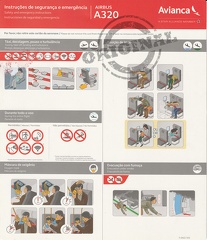» Safety Card | Airbus A320 | Avianca Brasil