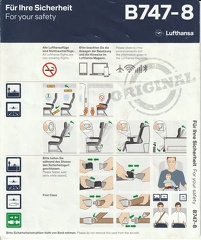 » Safety Card | Boeing 747-8 | Lufthansa